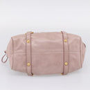 Miu Miu Vitellolux Hand Bag Leather 2way Pink Gold Tone Auth 206664V-5