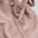 Miu Miu Vitellolux Hand Bag Leather 2way Pink Gold Tone Auth 206664V-10