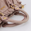 Miu Miu Vitellolux Hand Bag Leather 2way Pink Gold Tone Auth 206664V-7