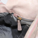 Miu Miu Vitellolux Hand Bag Leather 2way Pink Gold Tone Auth 206666A-25