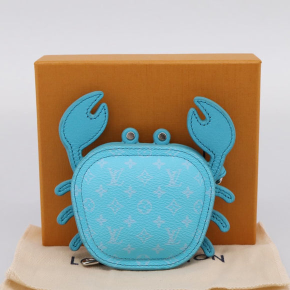 LOUIS VUITTON Monogram LV Crab Bag Charm Light Blue M01930 LV Auth 206668SM