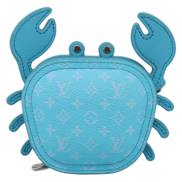 LOUIS VUITTON Monogram LV Crab Bag Charm Light Blue M01930 LV Auth 206668SM