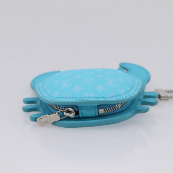 LOUIS VUITTON Monogram LV Crab Bag Charm Light Blue M01930 LV Auth 206668SM