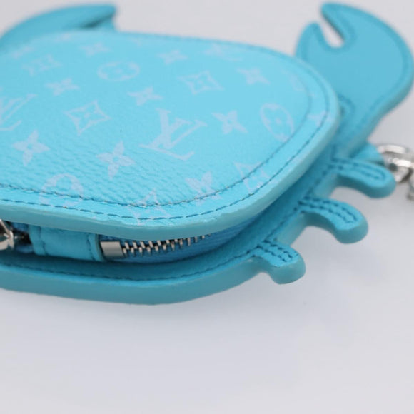 LOUIS VUITTON Monogram LV Crab Bag Charm Light Blue M01930 LV Auth 206668SM