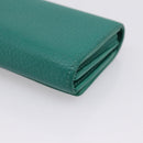 LOUIS VUITTON Portefeuille Capsine Wallet Leather Green M12407 LV Auth 206669V-15