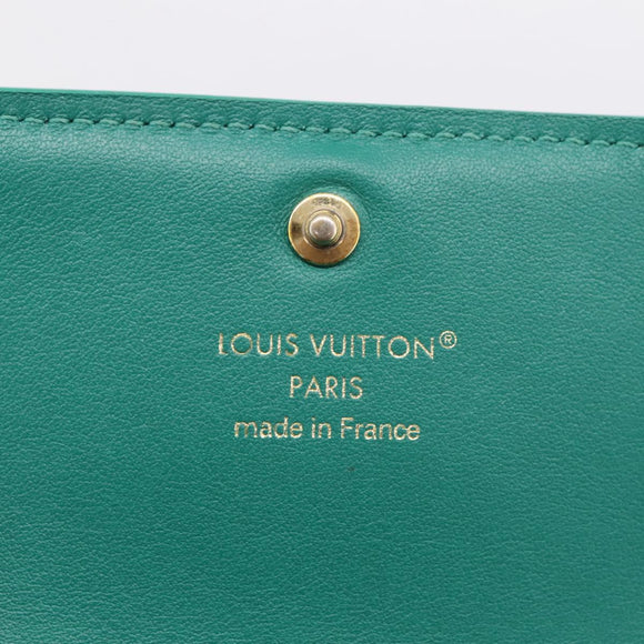 LOUIS VUITTON Portefeuille Capsine Wallet Leather Green M12407 LV Auth 206669V