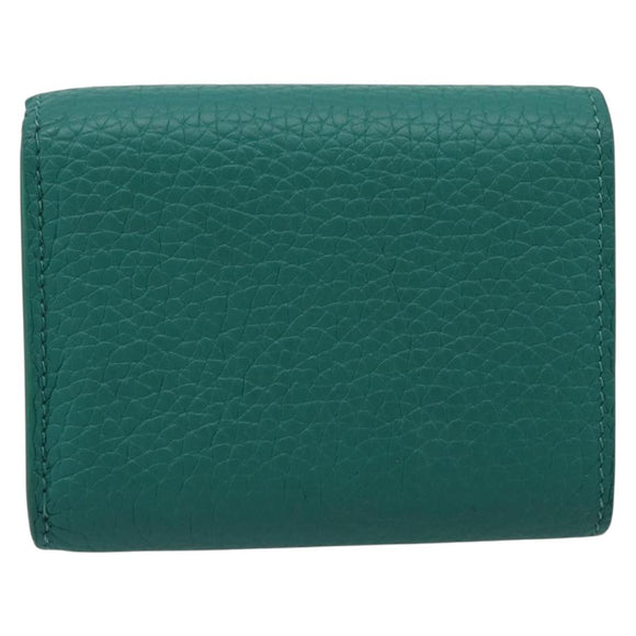 LOUIS VUITTON Portefeuille Capsine Wallet Leather Green M12407 LV Auth 206669V