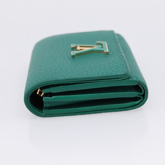 LOUIS VUITTON Portefeuille Capsine Wallet Leather Green M12407 LV Auth 206669V