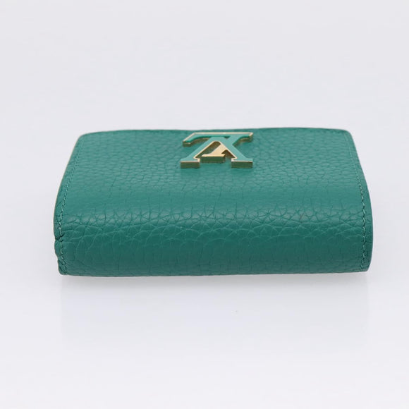 LOUIS VUITTON Portefeuille Capsine Wallet Leather Green M12407 LV Auth 206669V