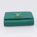 LOUIS VUITTON Portefeuille Capsine Wallet Leather Green M12407 LV Auth 206669V-6