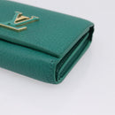 LOUIS VUITTON Portefeuille Capsine Wallet Leather Green M12407 LV Auth 206669V-7