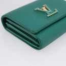 LOUIS VUITTON Portefeuille Capsine Wallet Leather Green M12407 LV Auth 206669V-14
