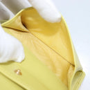Miu Miu Matelasse Wallet Leather Yellow Gold Tone Auth 206670M-10