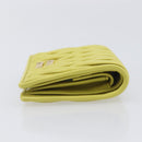 Miu Miu Matelasse Wallet Leather Yellow Gold Tone Auth 206670M-3