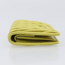 Miu Miu Matelasse Wallet Leather Yellow Gold Tone Auth 206670M-4