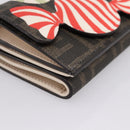 FENDI Zucca Trifold Wallet PVC Brown Red 8M0480 Auth 206672M-14