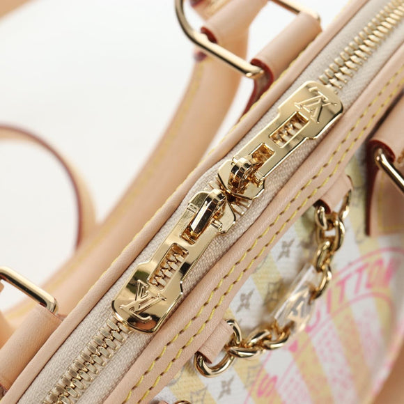LOUIS VUITTON Monogram TRUNKS&BAGS Alma BB Bag Banana M28672 LV Auth 206676SM
