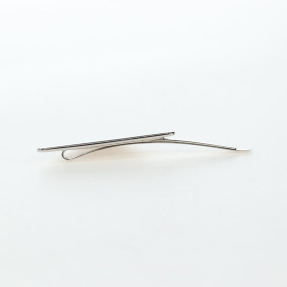 PRADA Hairpins 2 Sets Hair Clip Metal Silver Blue Auth 206677M