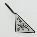 PRADA Hairpins 2 Sets Hair Clip Metal Silver Blue Auth 206677M-7