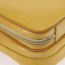 LOUIS VUITTON Monogram Vernis Wooster Bag Lime Yellow M91075 LV Auth 206679A-18