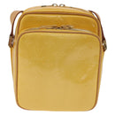 LOUIS VUITTON Monogram Vernis Wooster Bag Lime Yellow M91075 LV Auth 206679A-13
