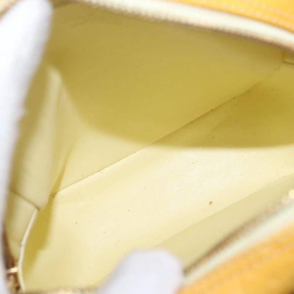 LOUIS VUITTON Monogram Vernis Wooster Bag Lime Yellow M91075 LV Auth 206679A