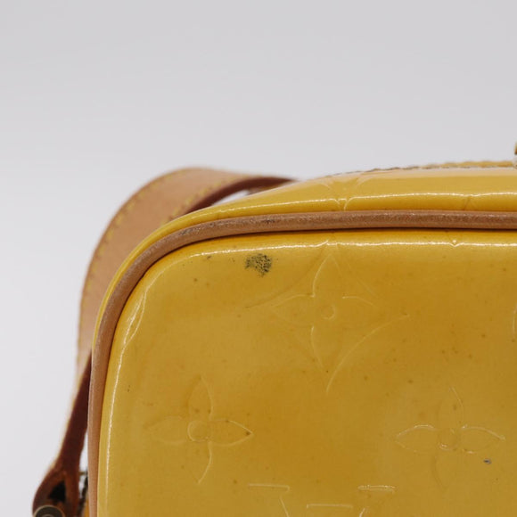 LOUIS VUITTON Monogram Vernis Wooster Bag Lime Yellow M91075 LV Auth 206679A
