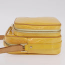 LOUIS VUITTON Monogram Vernis Wooster Bag Lime Yellow M91075 LV Auth 206679A-5