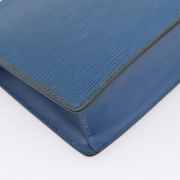 LOUIS VUITTON Epi Pochette Homme Clutch Bag Blue M52522 LV Auth 206686