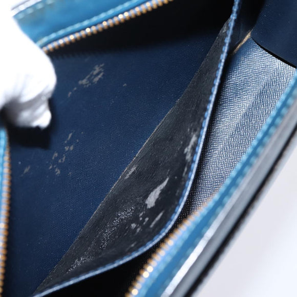 LOUIS VUITTON Epi Pochette Homme Clutch Bag Blue M52522 LV Auth 206686