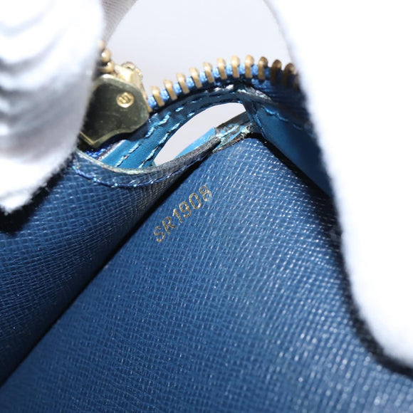 LOUIS VUITTON Epi Pochette Homme Clutch Bag Blue M52522 LV Auth 206686