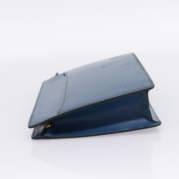 LOUIS VUITTON Epi Pochette Homme Clutch Bag Blue M52522 LV Auth 206686
