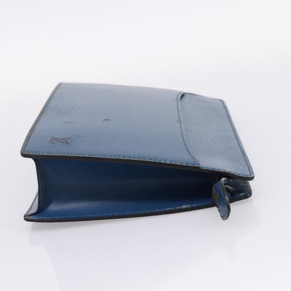 LOUIS VUITTON Epi Pochette Homme Clutch Bag Blue M52522 LV Auth 206686