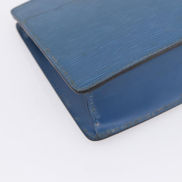 LOUIS VUITTON Epi Pochette Homme Clutch Bag Blue M52522 LV Auth 206686
