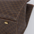CELINE Macadam Tote Bag PVC Brown Gold Tone Auth 206691-8