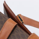 CELINE Macadam Tote Bag PVC Brown Gold Tone Auth 206691-10