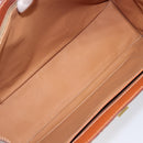 CELINE Macadam Tote Bag PVC Brown Gold Tone Auth 206691-11