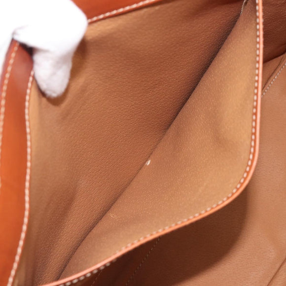 CELINE Macadam Tote Bag PVC Brown Gold Tone Auth 206691