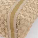 GUCCI GG Canvas Sherry Line Tote Bag Beige 189669 Auth 206693-12