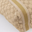 GUCCI GG Canvas Sherry Line Tote Bag Beige 189669 Auth 206693-13
