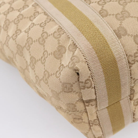 GUCCI GG Canvas Sherry Line Tote Bag Beige 189669 Auth 206693