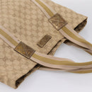 GUCCI GG Canvas Sherry Line Tote Bag Beige 189669 Auth 206693-6