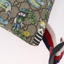 GUCCI GG Supreme Yuko Higuchi Backpack PVC Beige Red 550775 Auth 206696SAM-18