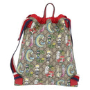 GUCCI GG Supreme Yuko Higuchi Backpack PVC Beige Red 550775 Auth 206696SAM-2