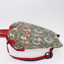 GUCCI GG Supreme Yuko Higuchi Backpack PVC Beige Red 550775 Auth 206696SAM-4
