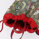 GUCCI GG Supreme Yuko Higuchi Backpack PVC Beige Red 550775 Auth 206696SAM-6