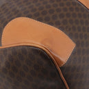 CELINE Macadam Boston Bag PVC Brown Gold Tone Auth 206697A-11