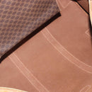 CELINE Macadam Boston Bag PVC Brown Gold Tone Auth 206697A-19