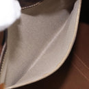 CELINE Macadam Boston Bag PVC Brown Gold Tone Auth 206697A-23
