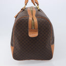 CELINE Macadam Boston Bag PVC Brown Gold Tone Auth 206697A-5